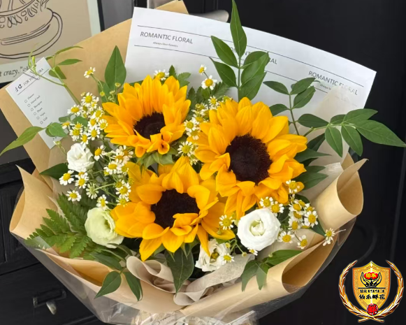 毕业季花束【旗开得胜】3朵向日葵混搭生日鲜花生日礼物送爱人朋友花店送花上门
