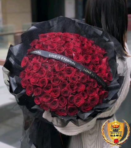 情人节专属【厮守】99朵红色玫瑰花束告白花束求婚花束生日花束送女友爱人老婆花店送花上门