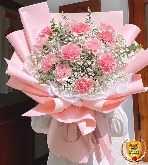 【岁月美人】11朵粉色康乃馨鲜花生日鲜花送妈妈长辈礼物花