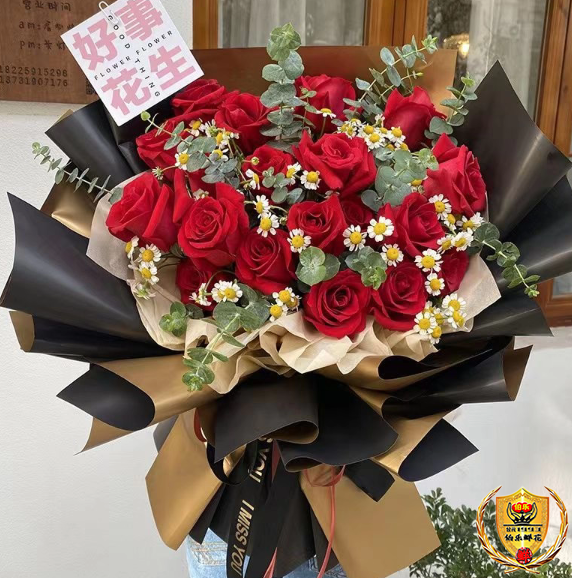 情人节专供【温一壶往事 与你共浇杯】19朵红玫瑰鲜花束送恋人闺蜜生