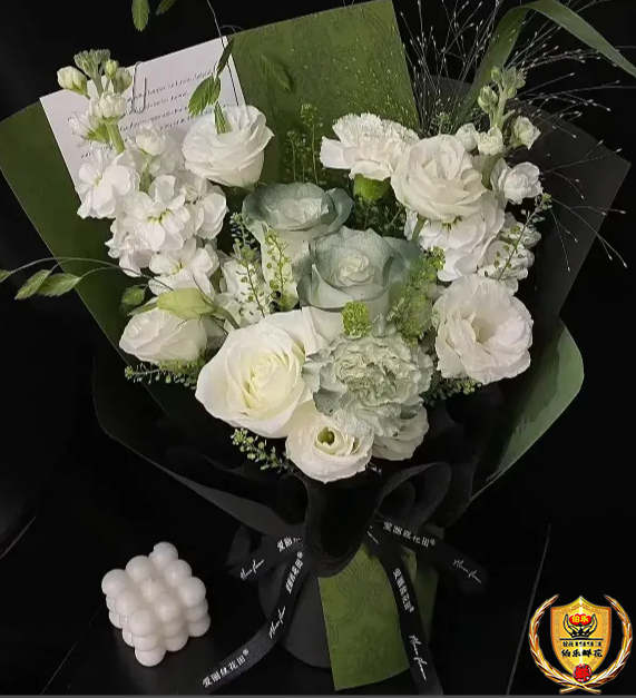 520专属【拒绝焦虑】苏格兰绿玫瑰花束惊喜网红花束送女友闺蜜生日礼物毕业花束鲜花店送花上门