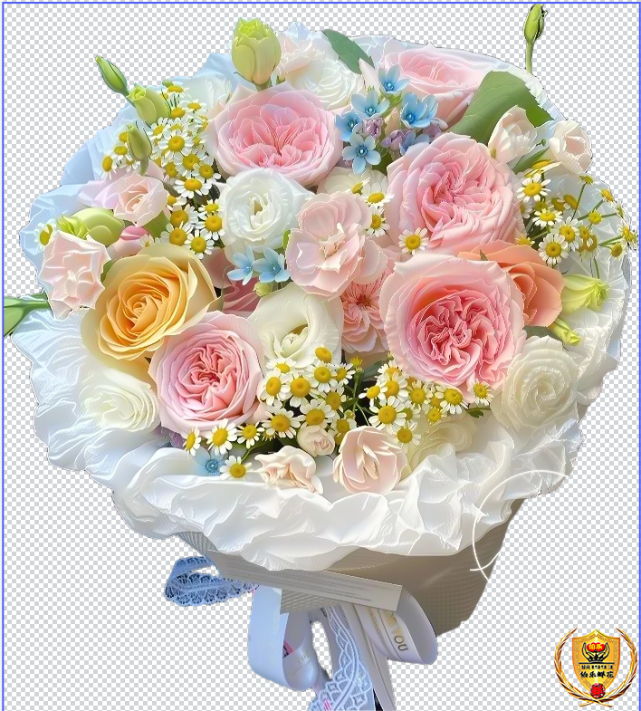 520女士专属【美好祝愿】粉玫瑰混搭香槟粉玫瑰花束生日花束生日鲜花生日礼物花店送花上门