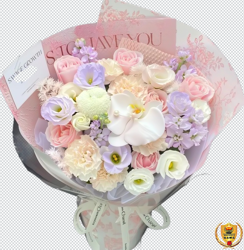 520女士专属花束【春日花香】粉玫瑰蝴蝶兰乒乓菊混搭花束生日礼物生日花束生日鲜花送女友花店送花上门