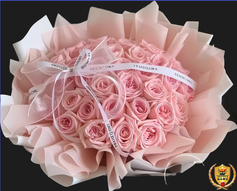 520女士专属花束【只爱你一人】33朵粉玫瑰花束生日花束生日鲜花生日礼物送女友闺蜜花店送花上门