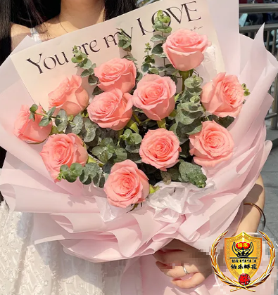 520女士专属鲜花【今日花店打折但浪漫不会打折】11朵粉玫瑰生日花束生日礼物送女友闺蜜花店送花上门