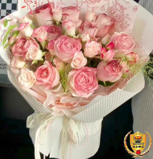 【网红热卖】9朵伯爵红茶搭配多头折射玫瑰混搭鲜花束生日鲜花送恋人送女友送老师花店配送