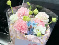 爱无需等待-3朵粉康乃馨花束生日花束鲜花送妈妈同事花店送花上门