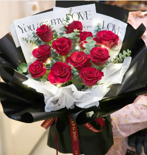 情人节专属【见花如面】11朵红玫瑰花鲜花束生日花束生日鲜花送闺蜜女友鲜花店送花上门免费配送